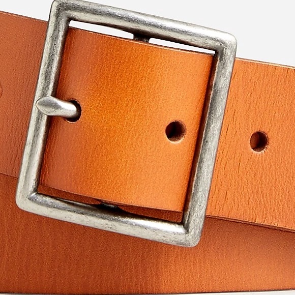 J. Crew.New. Unworn. Wallace and Barnes branded belt. LEATHER. Cinnamon,Size 30. - Picture 2 of 2